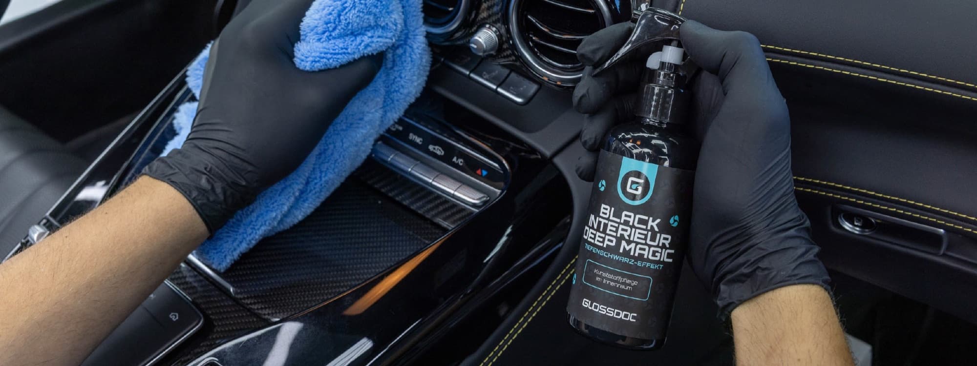 Interior care on the dashboard